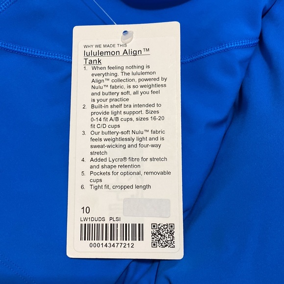 NWT Lululemon Align Tank Poolside - Picture 6 of 8